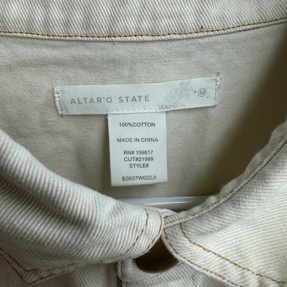 Altar’d Cream Button-Up Short Sleeve Romper - Picture 6 of 6